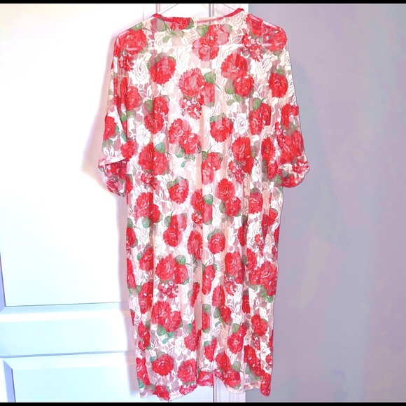 Urban Diction Floral Kimono Cover Up XL - Picture 4 of 5